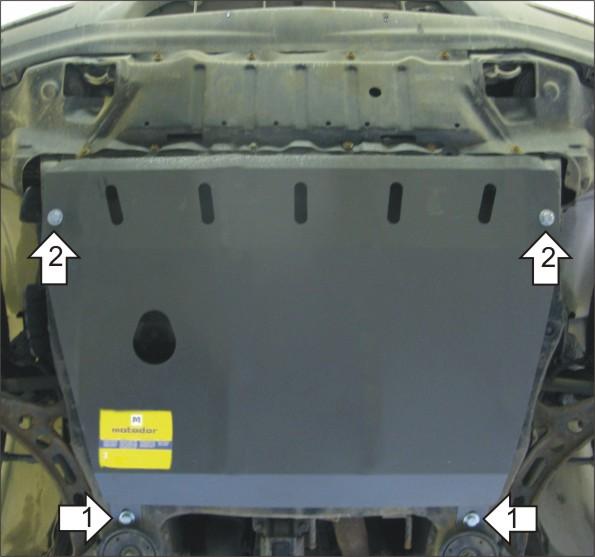Защита алюминиевая Мотодор (Двигатель, Коробка переключения передач), 5 мм, Алюминий для Lexus RX 300 1997-2003 арт. 35011