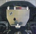 Защита двигателя алюминиевая Motodor для Honda Civic VIII (hatchback) 2005-2012 (5 мм, алюминий), 30801