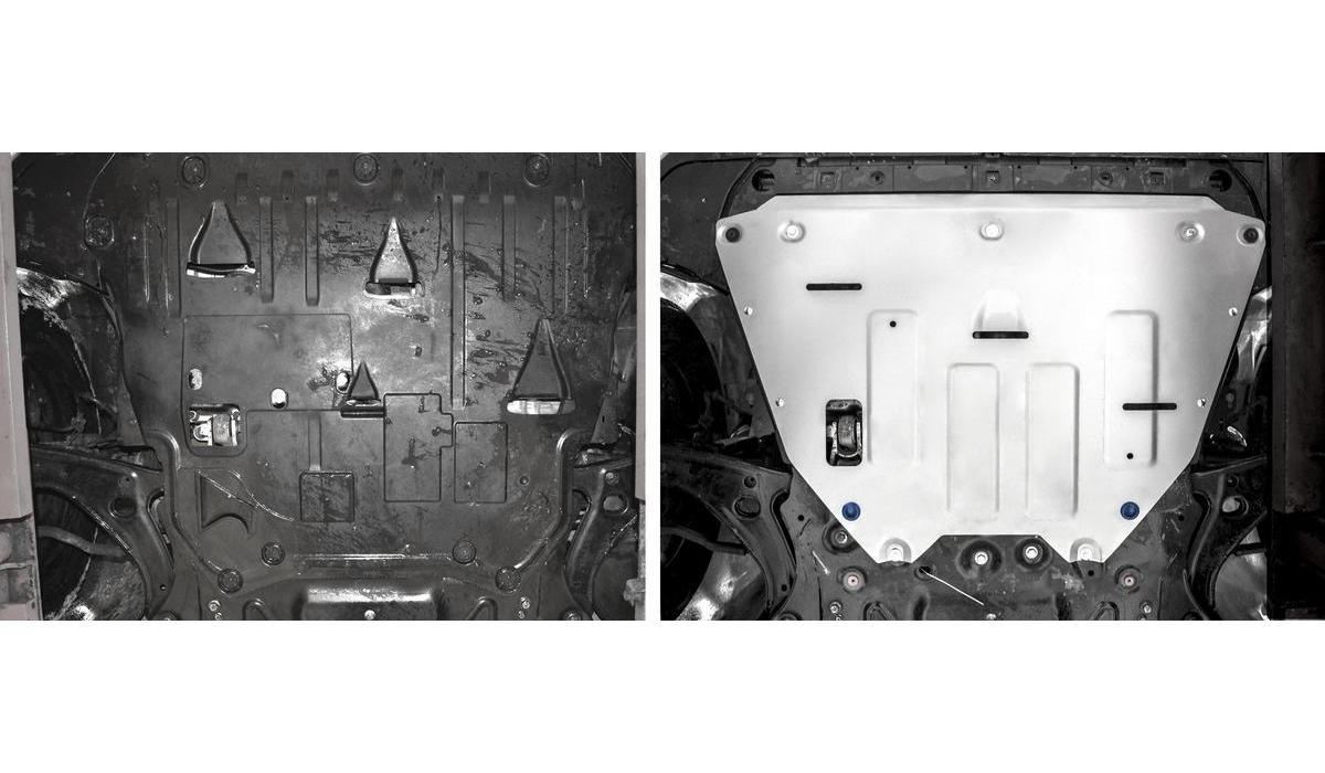 Защита картера и КПП Rival для Volvo XC40 4WD 2017-н.в., штампованная, алюминий 3 мм, с крепежом, 333.5913.1