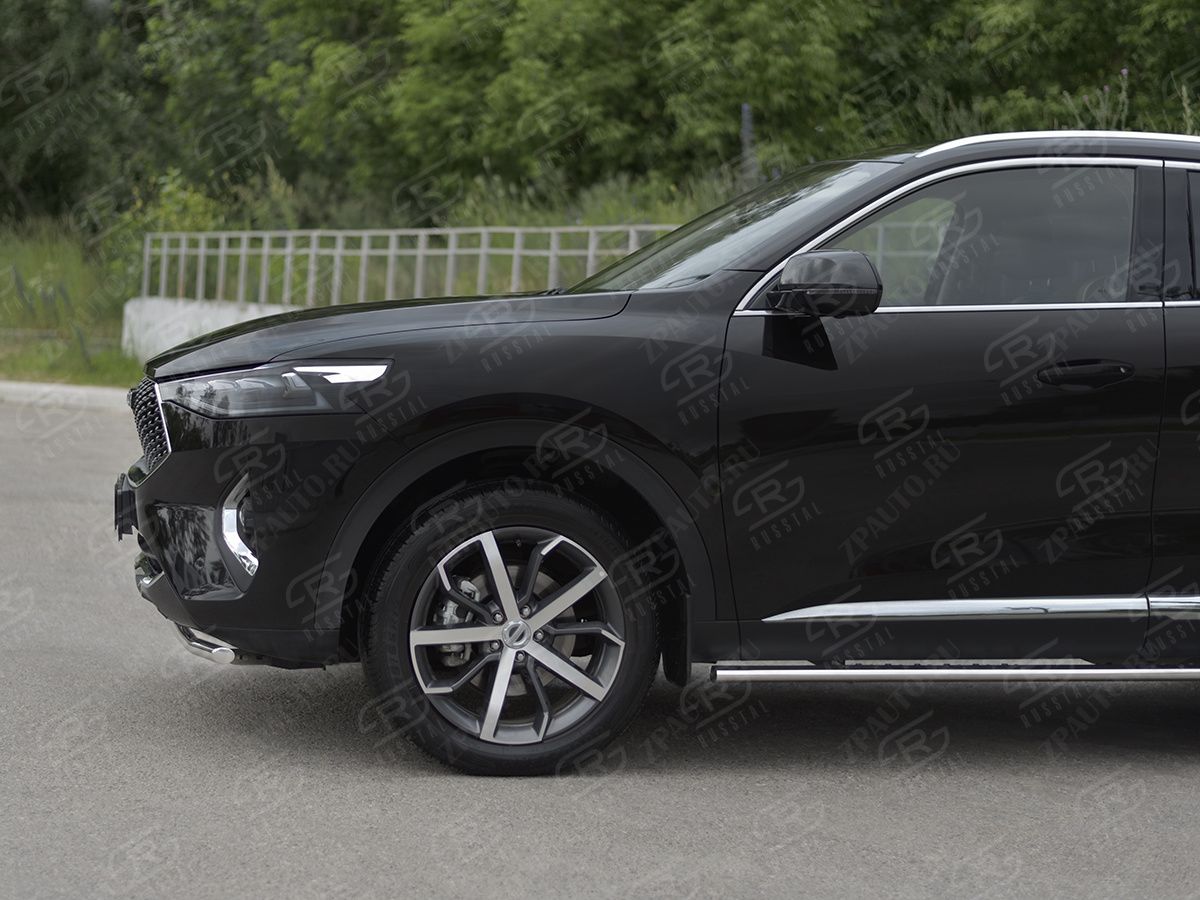 HAVAL F7X 1.5 4WD 2019-2022 Защита переднего бампера d42 секции HF7XZ-003833