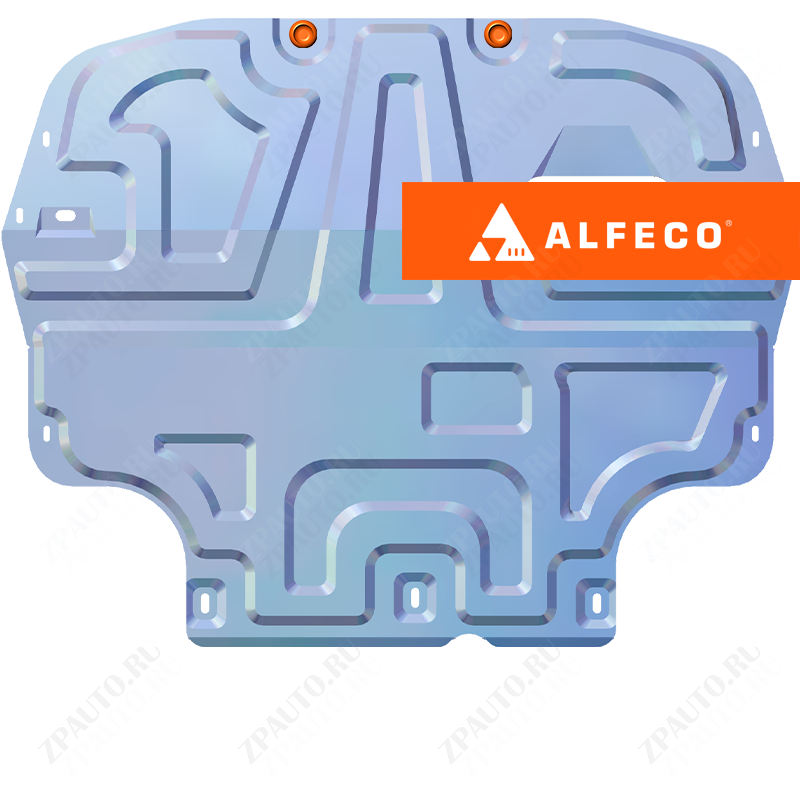 Защита  картера и КПП (2 мм) Volkswagen Caddy III (2K) 2003-2015 V-all , ALFeco, алюминий 4мм, арт. ALF2012al-6