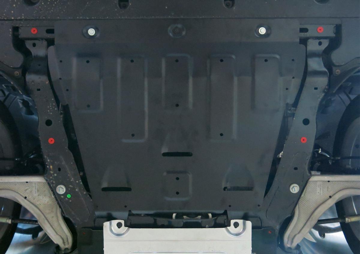 Защита картера и КПП АвтоБроня для Ford Mondeo V (V - 2.0 (199 л.с.); 2.5) 2015-2019, штампованная, сталь 1.8 мм, с крепежом, 111.01849.1