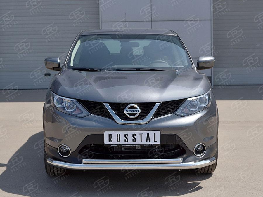 Защита переднего бампера d57/42 Nissan Qashqai 2015 SPB, Slitkoff NQAZ-002308