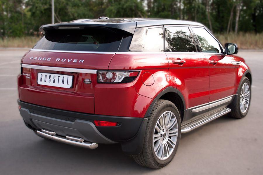 Пороги труба d42 с листом для Land Rover Evoque Prestige Pure, Slitkoff REPL-000807