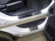 Накладки на пороги (лист зеркальный) 4шт для автомобиля Honda CR-V 2017-