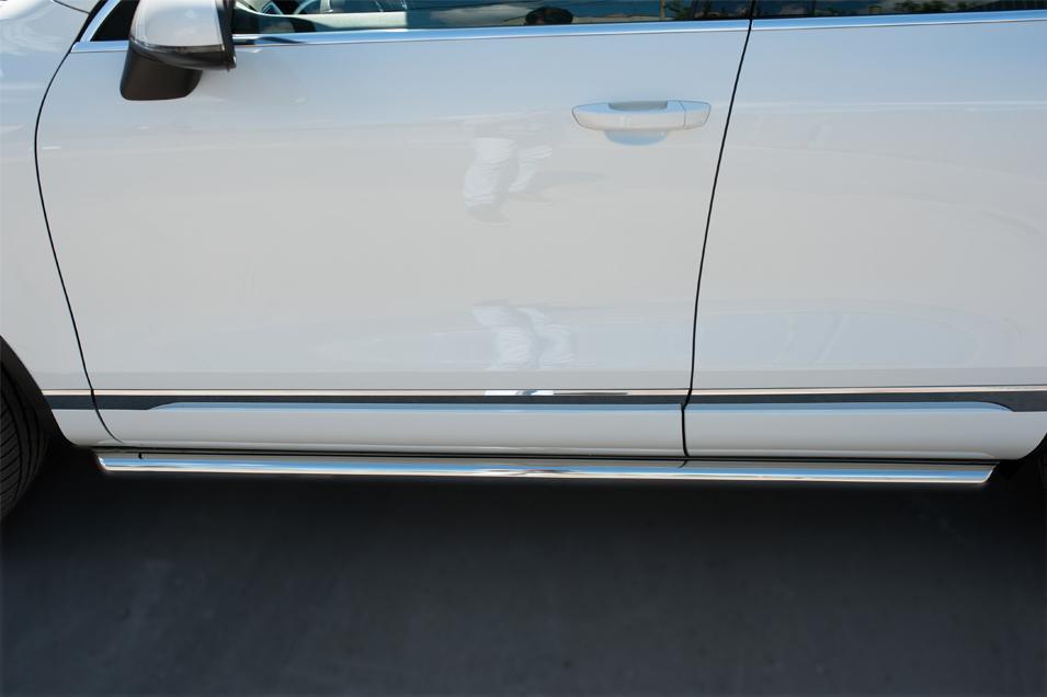 Пороги труба d57 вариант 1 для Volkswagen Touareg 2014, Slitkoff VWTT-0021291