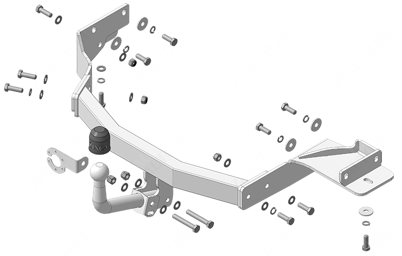 Фаркоп KIA Sorento 2020-, тип шара A, Motodor, арт.ZK101A