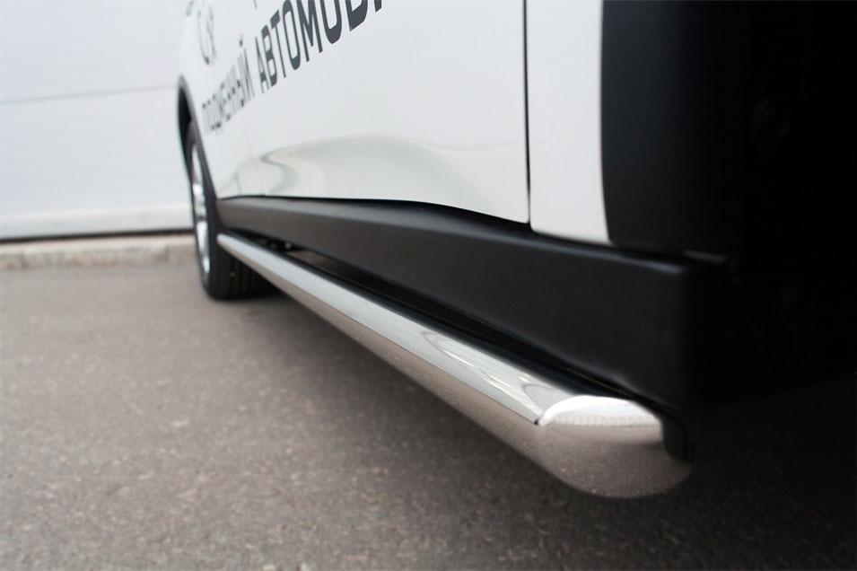 Пороги труба d63 вариант 1 для Mitsubishi Outlander 2014, Русталь MORT-001893, РусСталь