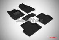 Ковры салонные 3D черные для Ford Ecosport 2014-, Seintex 86302