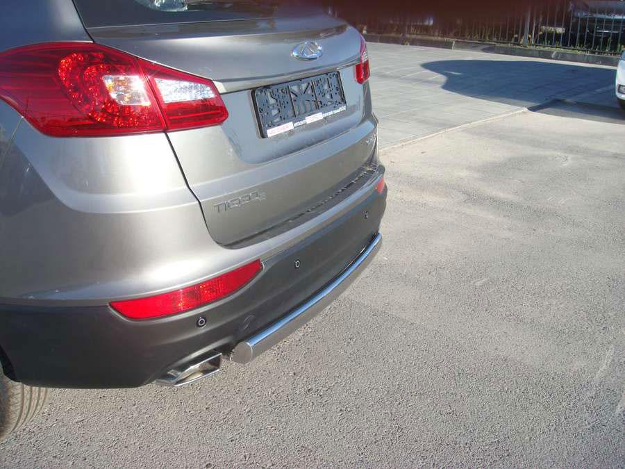 Защита заднего бампера овал d75х42 для Chery Tiggo 5 2014-, CHTG.1416, Россия CHTG1416