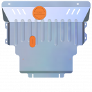 Защита  картера и КПП Mazda Axela 2003-2009 V-1,5 , ALFeco, алюминий 4мм, арт. ALF1302al-1