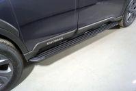 Пороги алюминиевые "Slim Line Black" 1820 мм для автомобиля Subaru Outback 2021- арт. SUBOUT21-25B