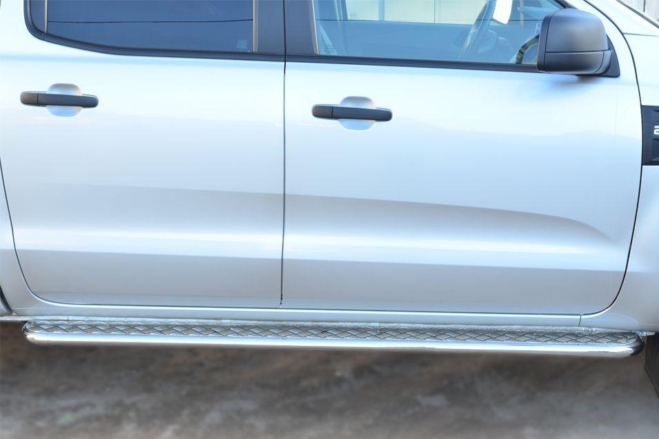 Пороги труба d42 с листом для Ford Ranger 2012, Руссталь FRL-001300