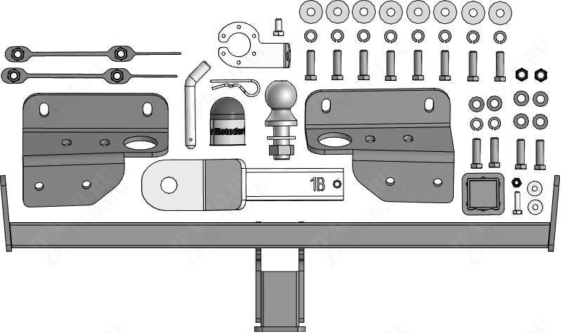 Фаркоп Jetour T1 2025-, тип шара E, MOTODOR, арт. 99030-E