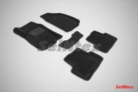 Ковры салонные 3D черные для Chevrolet Aveo T300 2011-, Seintex 86275