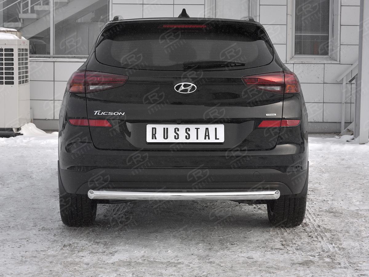 Защита заднего бампера d57 дуга-d42 дуга HTZ-003105 для автомобиля HYUNDAI TUCSON 2018-, Slitkoff
