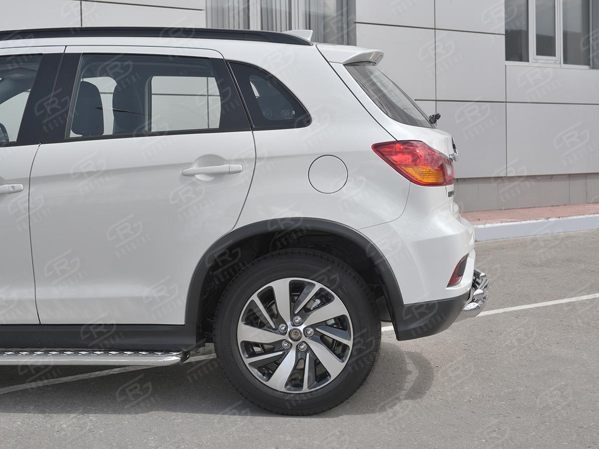 Защита заднего бампера d57 дуга-d42х2 дуги MASZ-002957 для автомобиля MITSUBISHI ASX 2017-, Slitkoff