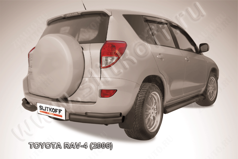 Уголки d57 черные Toyota Rav-4 (2005-2010) , Slitkoff, арт. TR4011B