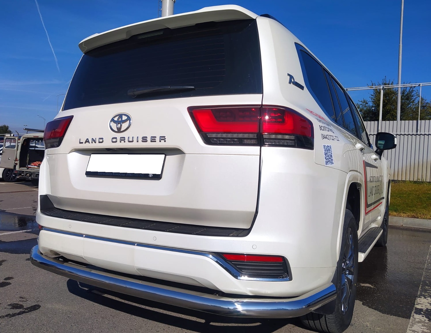 Защита заднего бампера угловая большая для автомобиля TOYOTA Land Cruiser 300 2021 арт. TLC300.21.22