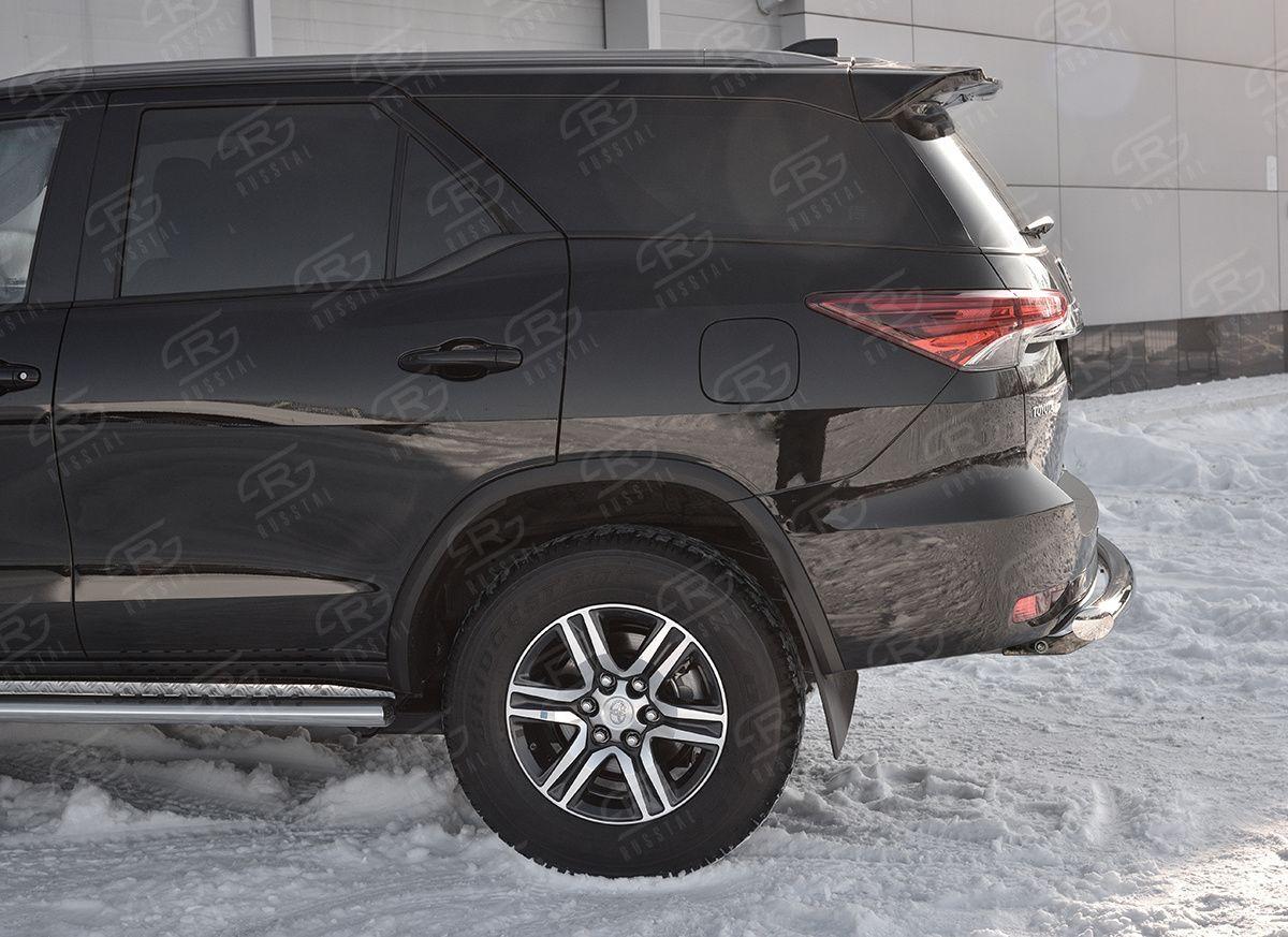 Защита заднего бампера d76 на Toyota Fortuner 2017, Slitkoff TFZ-002889