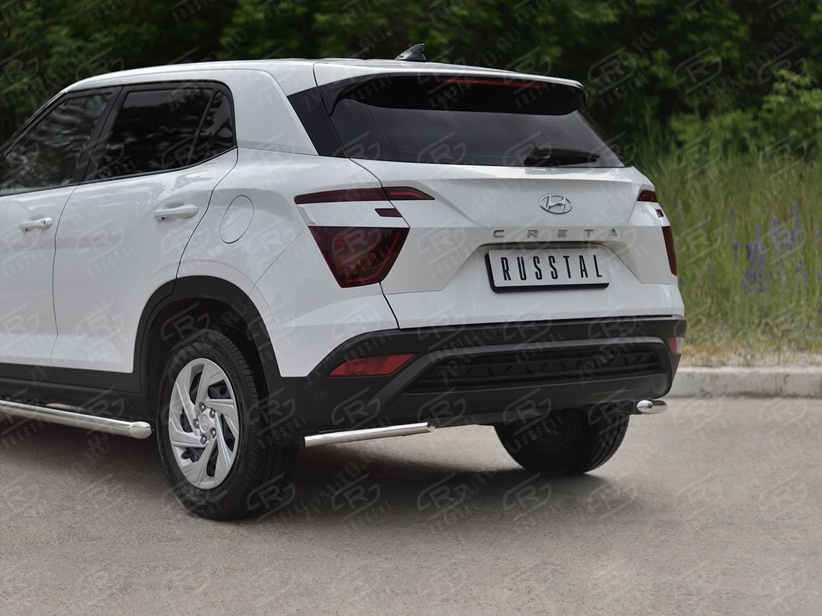 HYUNDAI CRETA 2021- Защита заднего бампера уголки d42 секции HCRZ-003827