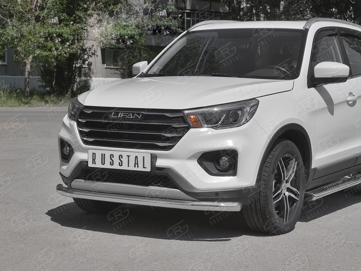 Защита переднего бампера d57 секции для автомобиля Lifan X70 2018, Slitkoff LF7Z-003282