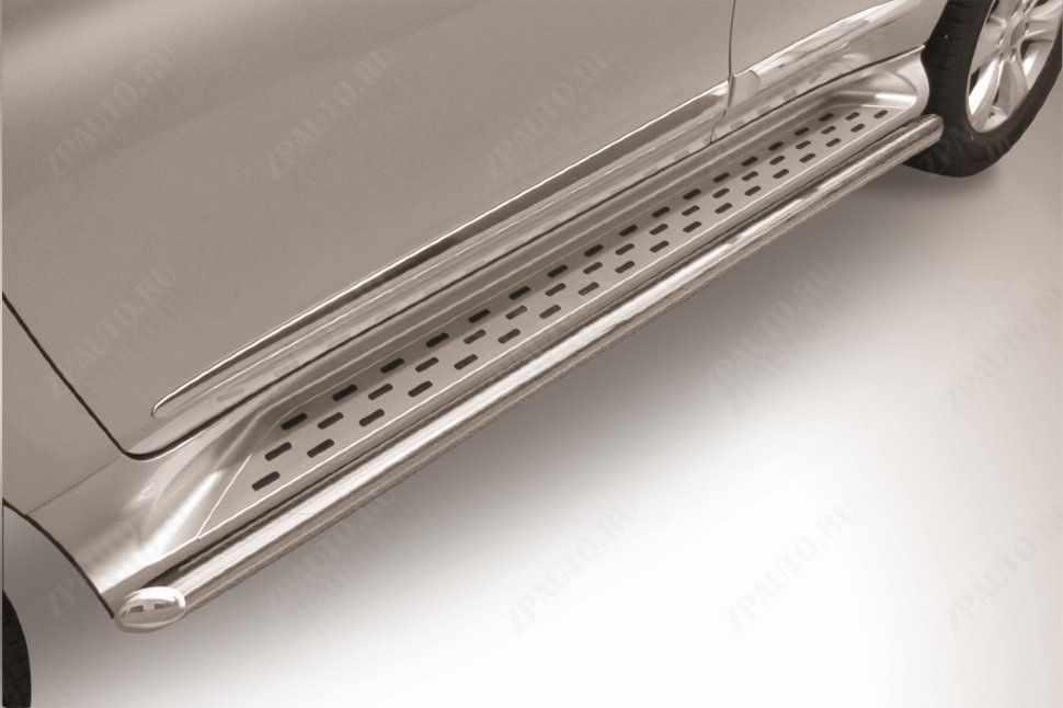Защита штатного порога d57 Haval H9 (2017-2023) , Slitkoff, арт. HavH9-17-006