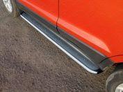 Пороги с площадкой (нерж. лист) 42,4 мм для автомобиля Ford EcoSport 2014-, TCC Тюнинг FORECOSPOR14-09