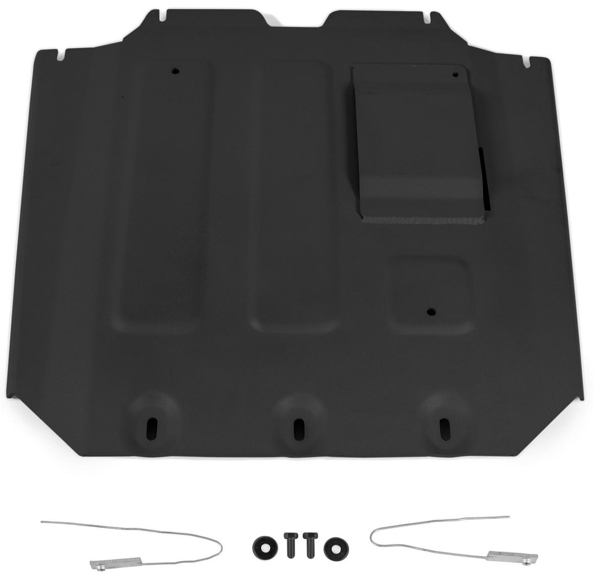 Защита картера Rival (черная) для Mercedes-Benz G-klasse W464 2018-н.в., штампованная, алюминий 6 мм, с крепежом, 2333.3952.1.6