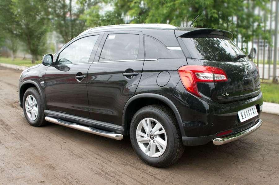 Защита заднего бампера d76 для Citroen C4 Aircross 2012, Slitkoff C4Z-000556