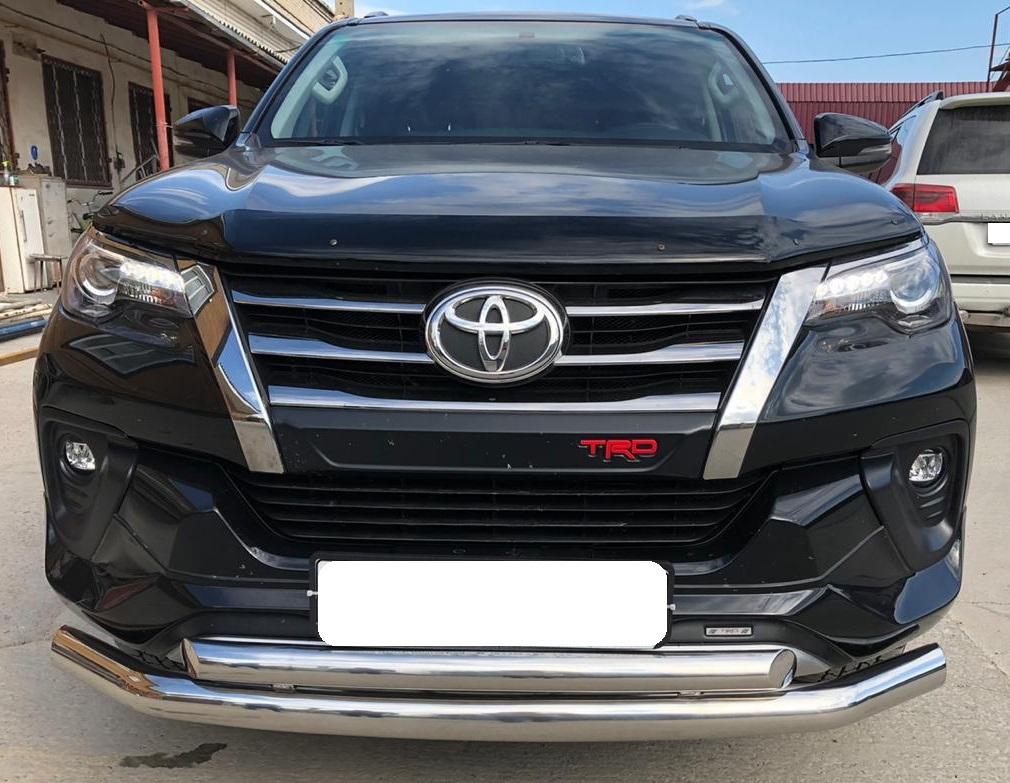 Защита переднего бампера двойная для автомобиля TOYOTA Fortuner TRD 2018 арт. TFTRD.18.03