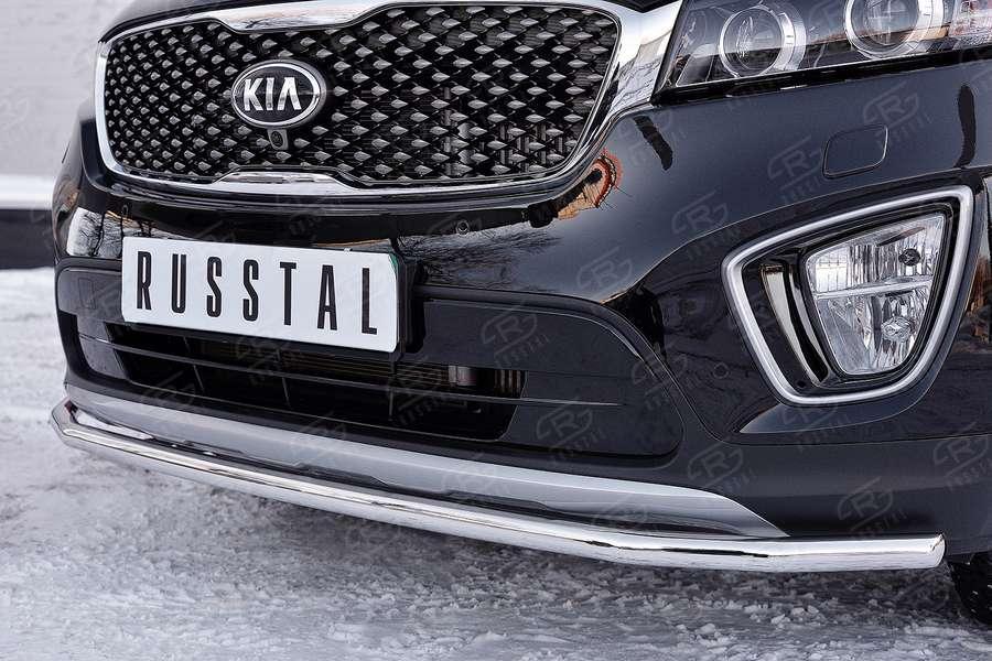 Защита переднего бампера d42 KIA Sorento Prime CRDI 2015, Slitkoff KSPZ-002208