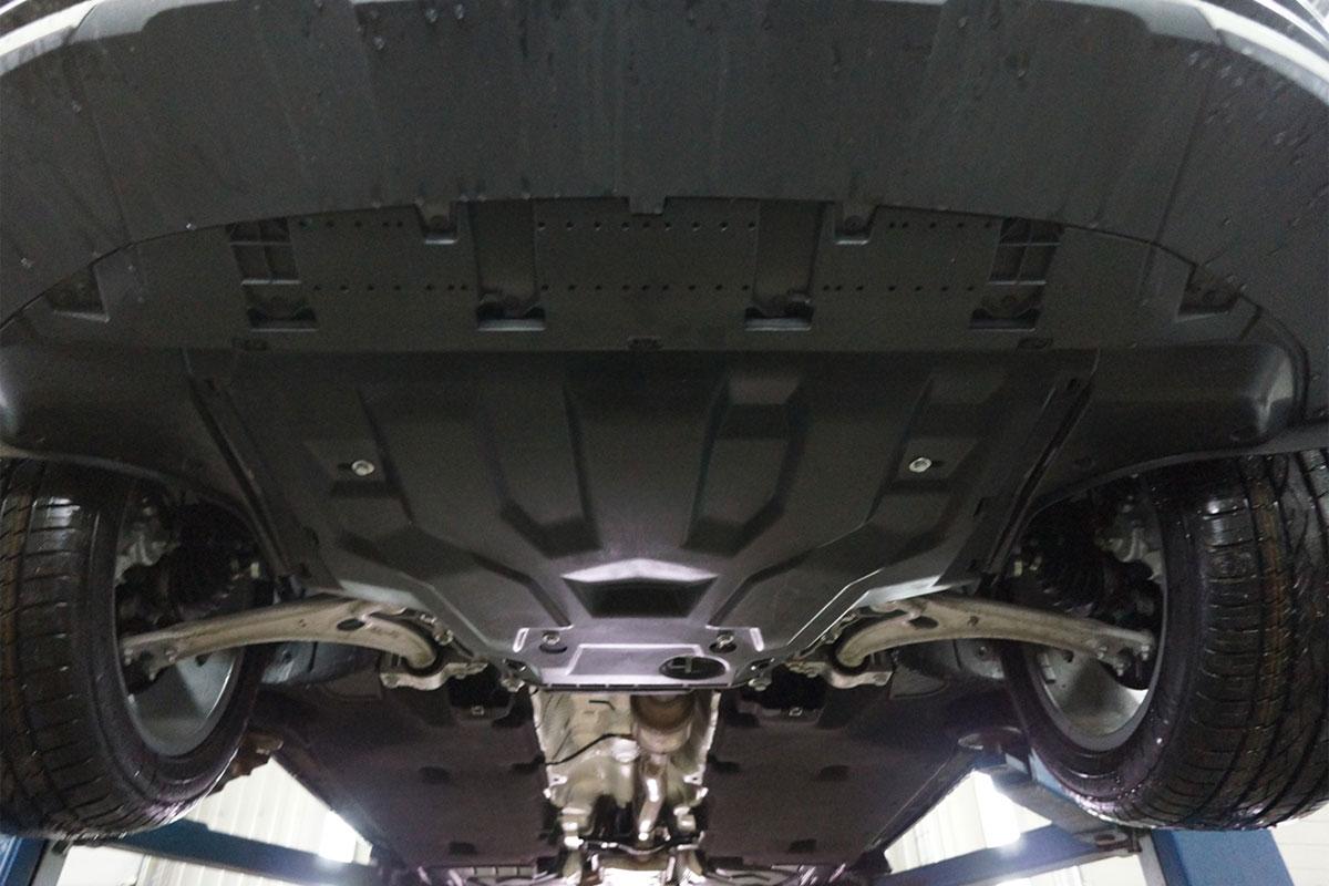 КОМПОЗИТНАЯ ЗАЩИТА КАРТЕРА ДВИГАТЕЛЯ И КПП AUDI (АУДИ) Q3 (8U), V-2.0TFSI,(2011-2018) (8 ММ), арт.02.03K