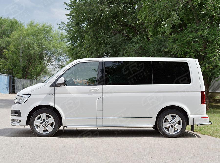 Пороги труба d57 правый вариант 3 Volkswagen Transporter T6 2015 Caravelle/Multivan длинная база, Slitkoff VTCT-0023353