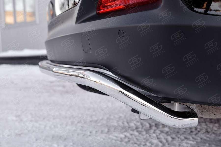 Защита заднего бампера d42 волна под машину KIA Sorento Prime CRDI 2015, Slitkoff KSPZ-002217