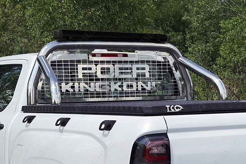 Защита кузова и заднего стекла (для крышки) 76,1 мм со светодиодной фарой Great Wall POER KINGKONG 2023- арт. GRWALPOERKK23-27