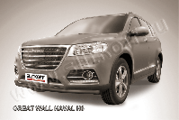 Защита переднего бампера d57 черная Haval H6 (2014-2020) , Slitkoff, арт. HavH6003B