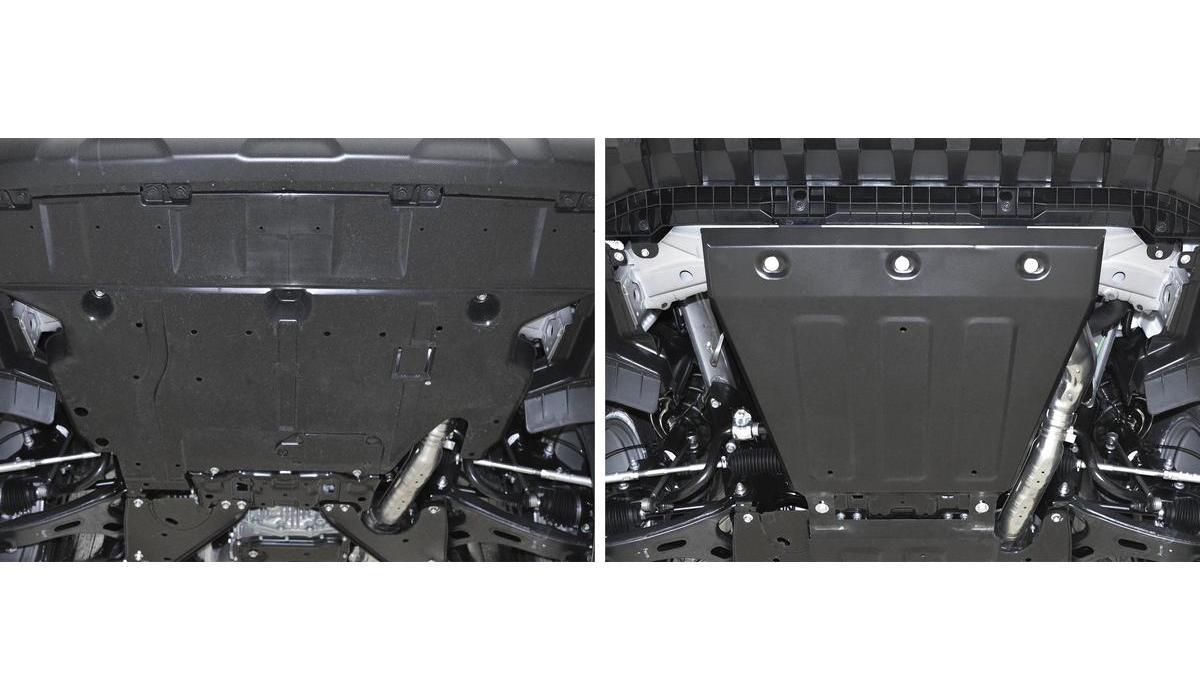 Защита картера Rival для Subaru XV II 4WD 2017-н.в., сталь 1.8 мм, с крепежом, штампованная, 111.5432.1