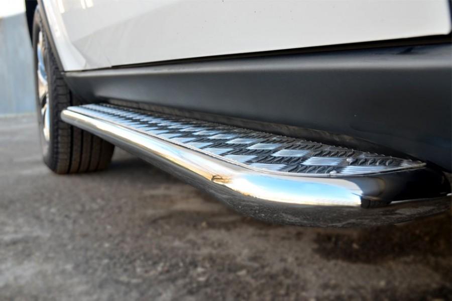 Пороги труба d42 с листом для Jeep Grand Cherokee 2013, Slitkoff JGCL-001532