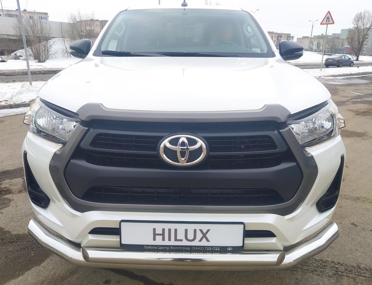 Защита переднего бампера двойная для автомобиля TOYOTA Hilux 2021 арт. THLX.21.03