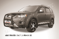 Кенгурятник d57 высокий черный Mitsubishi Outlander XL (2005-2009) , Slitkoff, арт. MXL001B