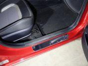 Накладки на пороги (лист зеркальный) 2шт для автомобиля Kia Ceed 2012-2015