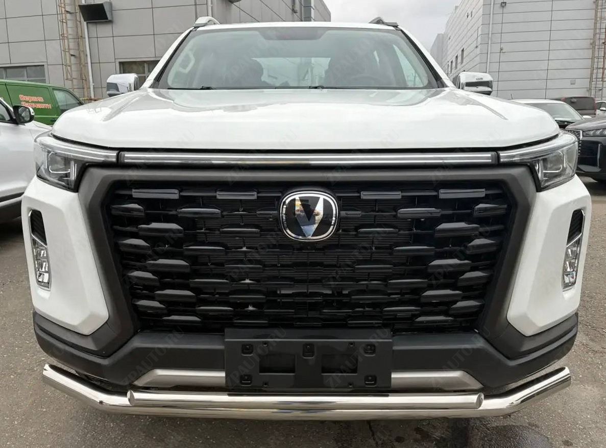 Защита переднего бампера двойная для автомобиля CHANGAN Hunter Plus 2022 арт. CGHTP.22.03