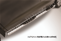 Защита порогов d76 с проступями Toyota Highlander (2014-2016) Black Edition, Slitkoff, арт. THI14-008BE