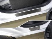 Накладки на пороги (лист шлифованный) 4шт для автомобиля Hyundai i30 2017-