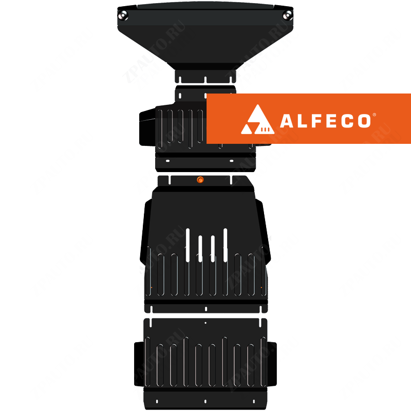 Защита  радиатора, картера, КПП и рк (4 части) Kia Mohave (HM) 2009-2017 V-3,0  , ALFeco, сталь 2мм, арт. ALF1119-22st