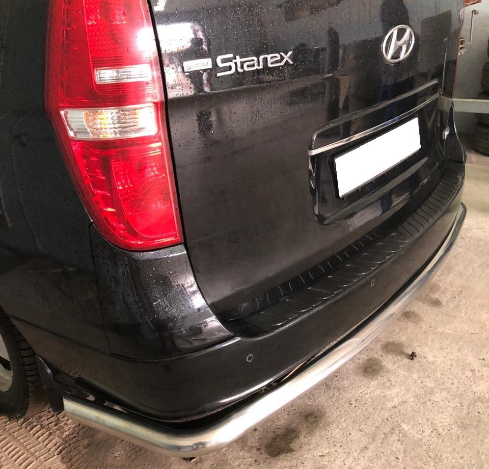 Защита заднего бампера угловая большая для автомобиля HYUNDAI H-1 Grand Starex 2018 арт. HYGS.18.21