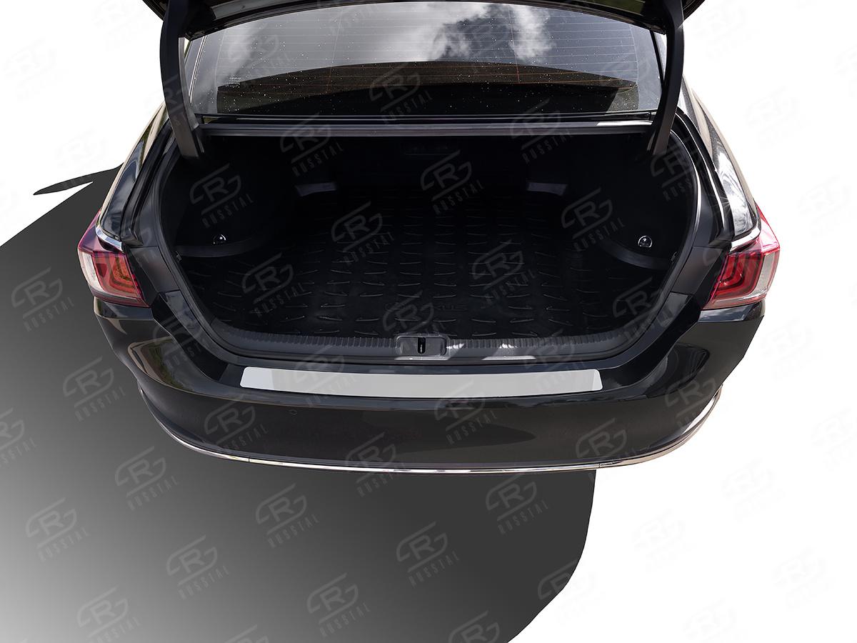 LEXUS ES200-ES250-ES350 2018- Накладка на задний бампер RUSSTAL (нерж., зеркало) LEXESN-003481