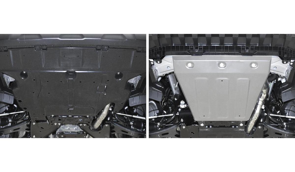 Защита картера Rival для Subaru XV II 4WD 2017-н.в., штампованная, алюминий 4 мм, с крепежом, 333.5432.1