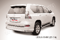 Защита заднего бампера d76+d42 двойная Lexus GX-460 (2013-2023) , Slitkoff, арт. LGX13-008